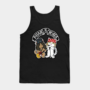 Funny Cat Paws Rock Music Gift Funny Cat Tank Top